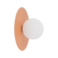 Wandleuchte Glas Metall Orange Weiß Wohnzimmer G9 Rund B:25 Cm Wandlampe BüRo