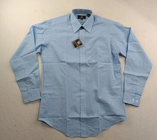 Vtg Givenchy Monsieur Mens Size 15-32/33 Large Sky Blue Button Up Shirt NWT