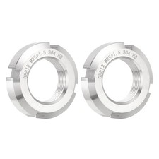 M25x1.5mm - 2Pcs Retaining Four Slot Slotted Round Nuts-304 Stainless Steel