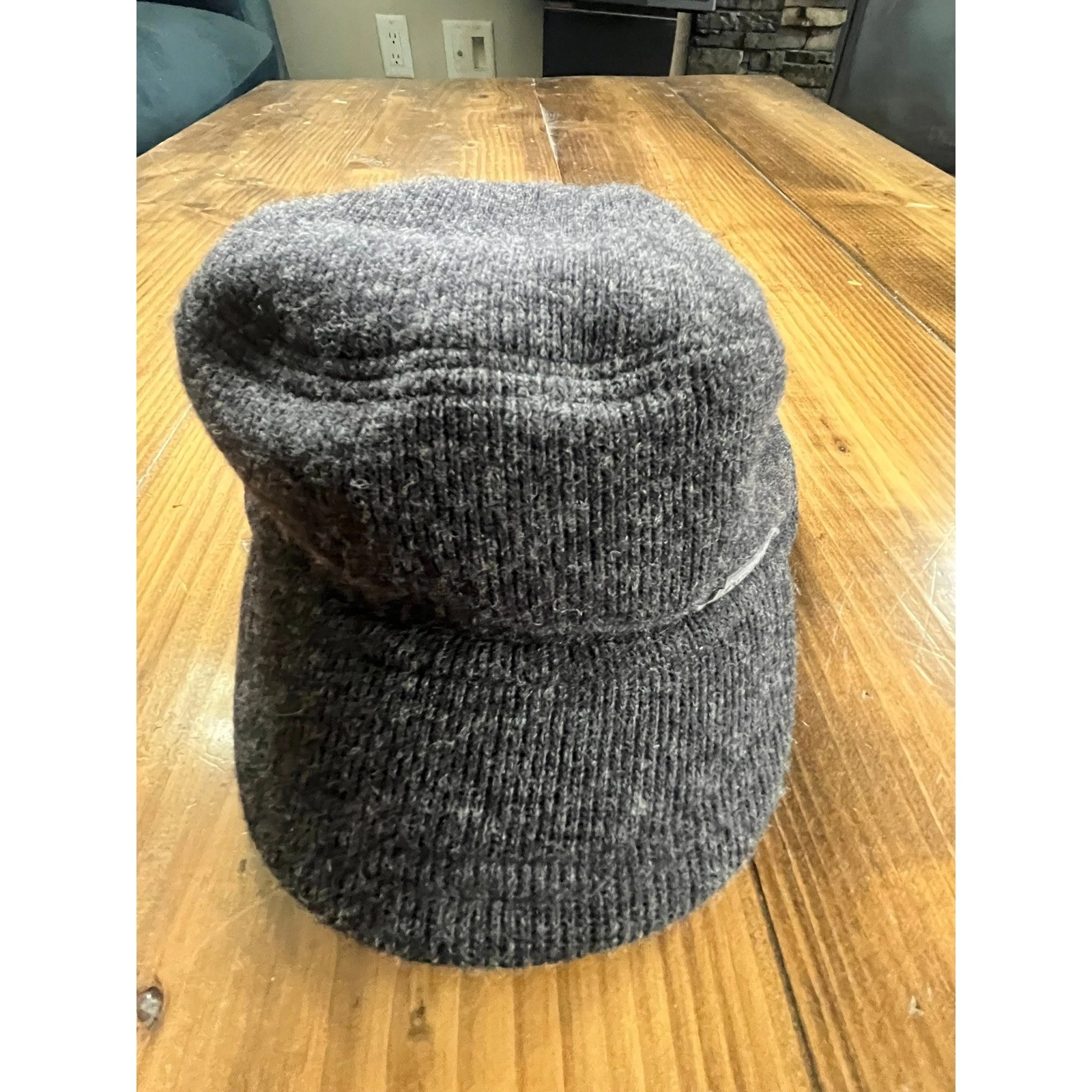 Outdoor Research Yukon Cap Charcoal Grey Wool Blend Fleece Lined Winter Hat L/XL