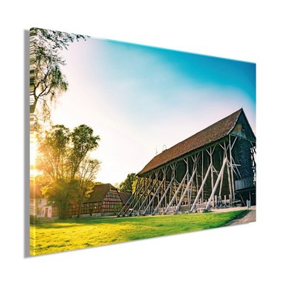 Wandbild RHEINE EMSWEHR 60x90 cm - Leinwandbild Keilrahmen Deko modern