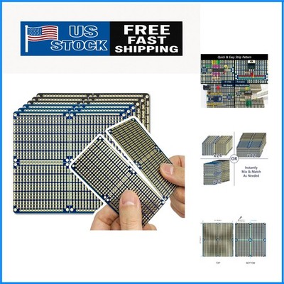 6-Pack Snappable PCB Board with Power Rails - Ideal for DIY Arduino Projects