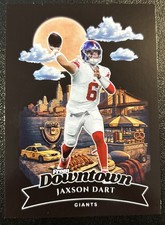Custom Blast From Downtown Jaxson Dart Insert Giants Football Trading Card #018 