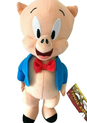 Porky Pig Plush Toy Looney Tunes Character 8 inch New with Tag