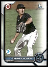 Karson Milbrandt 2022 Bowman Draft 1st Edition Miami Marlins #BD-87