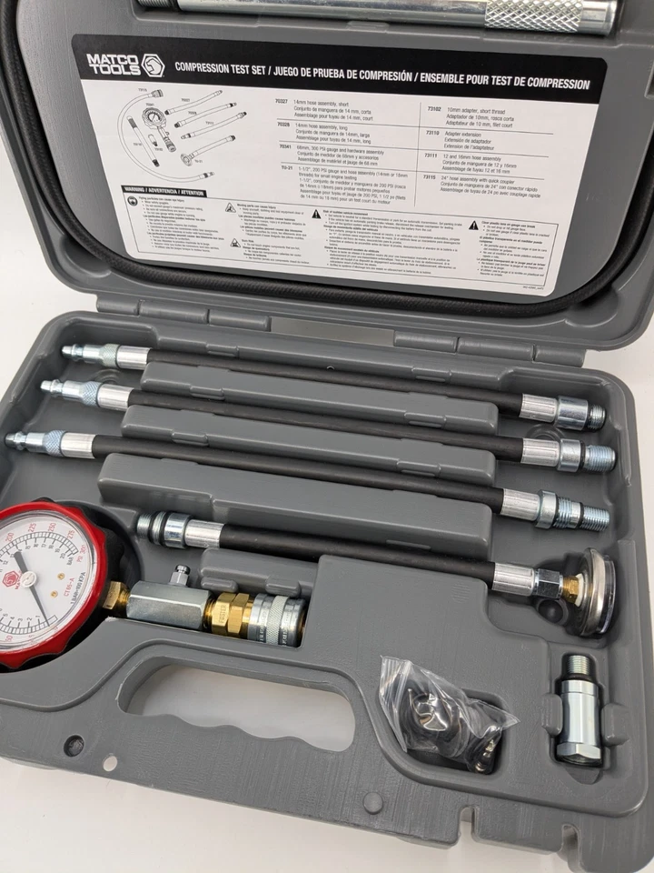 Juego de prueba de medidor de compresión maestro Matco Tools CT166AK Foto 4 de 4