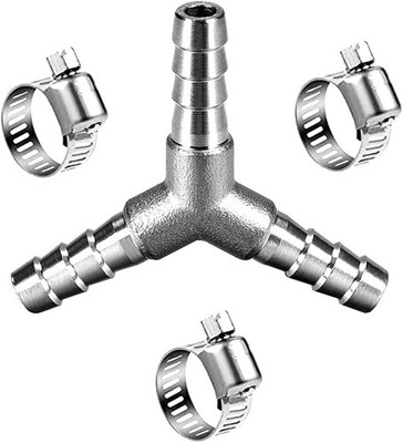 1/4'' Hose Barb Fitting Equal Barbed Y Shaped 3 Way Wye Stainless Steel Tubing Jo