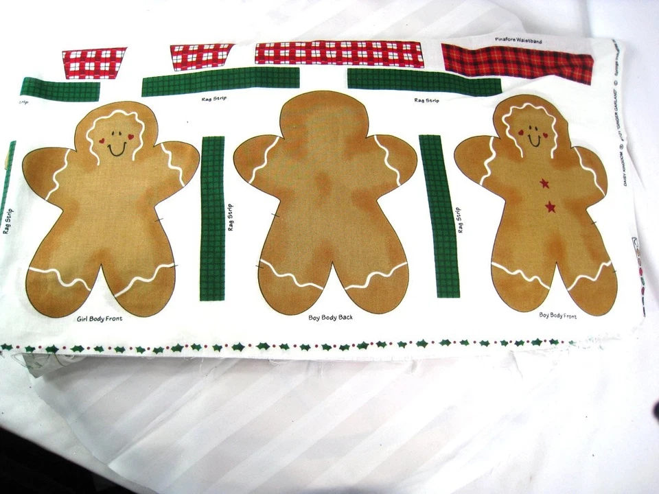 Daisy Kingdom Gingerbread Garland Door Hanging Christmas Fabric Sewing Panel - Image 4 of 4