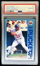 1992 Fleer 7-Eleven/Citgo The Performer Kirby Puckett #11 Twins PSA 10 GEM MINT