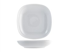 Piatto In Porcellana Danubio Bianco Fondo Cm21