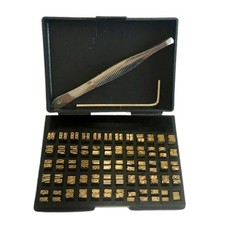 120pcs/set 2 *3 *15mm Hot-Stamp Copper Letters Thermal Ribbon Printing Font