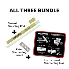 Best Sharpener For Kitchen Knives Ceramic Honing Rod & Blade & Instructions Mat