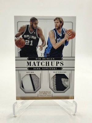 Panini National Treasures 2012-13 Tim Duncan/Dirk Nowitzki Matchups #53 21/25