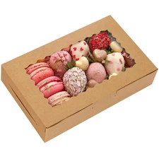 20 PCS Cookie Boxes, 7x4.3x1.5in, Small, Macaron, Chocolate, Pastry, Bakery