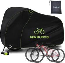 Bike Cover for 2 Bikes Waterproof Outdoor, Ebike Cover Rain Sun UV Dust Wind