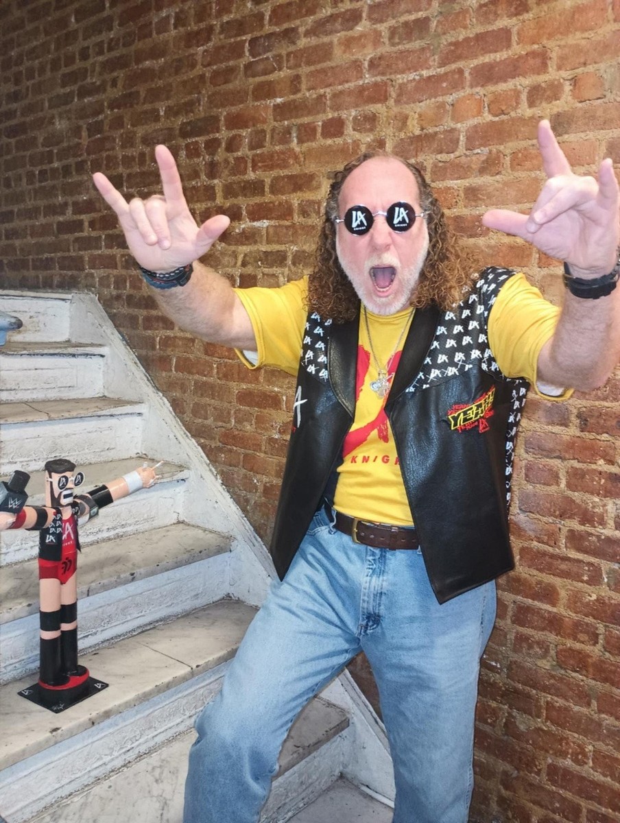 LA Knight Yeah! WWE Mens Black Replica Vest