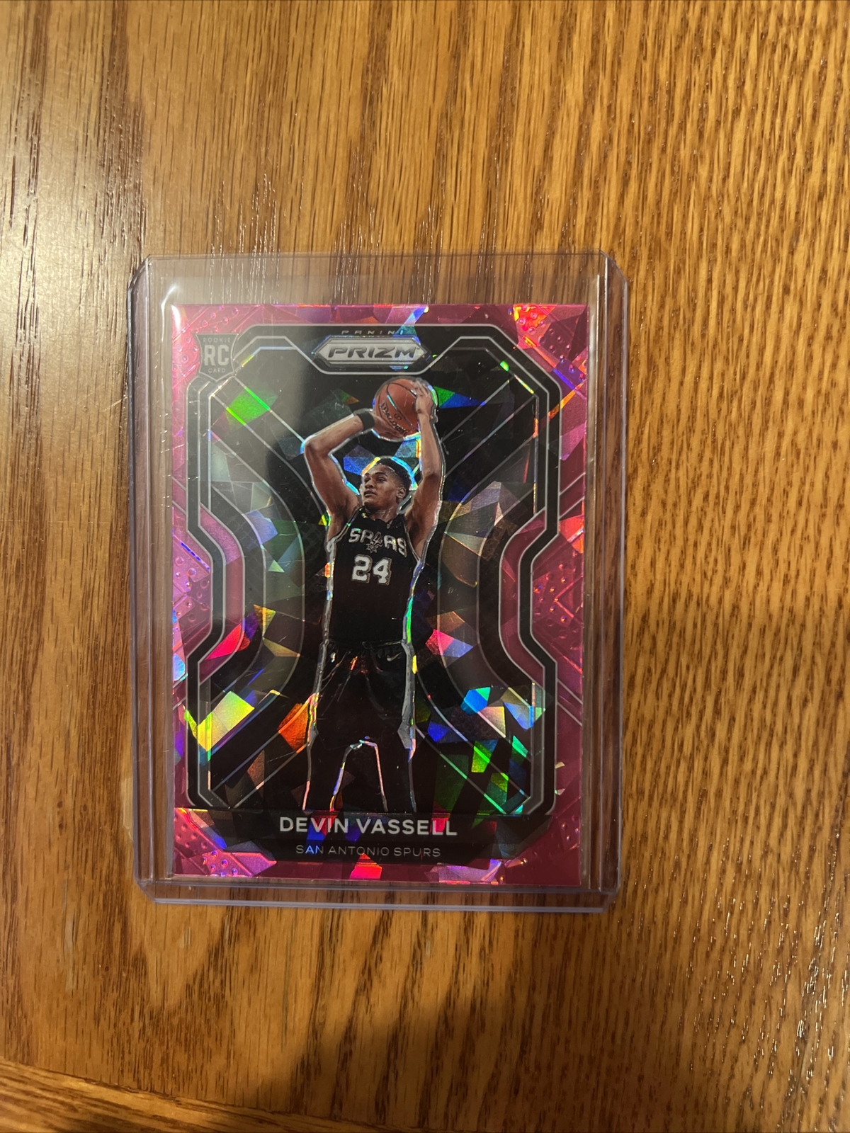 devin vassell pink Cracked Ice 2020-21 Panini Prizm #252 RC rookie