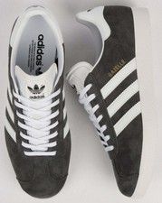 dark grey gazelle trainers