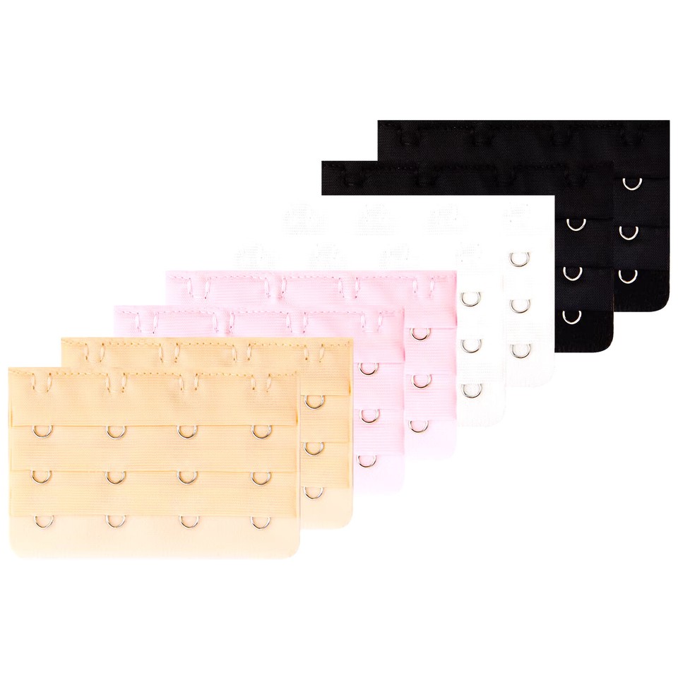 3 PCs Soft Women Back Bra Extender Bra Extension Strap 2 / 3 / 4 Hooks