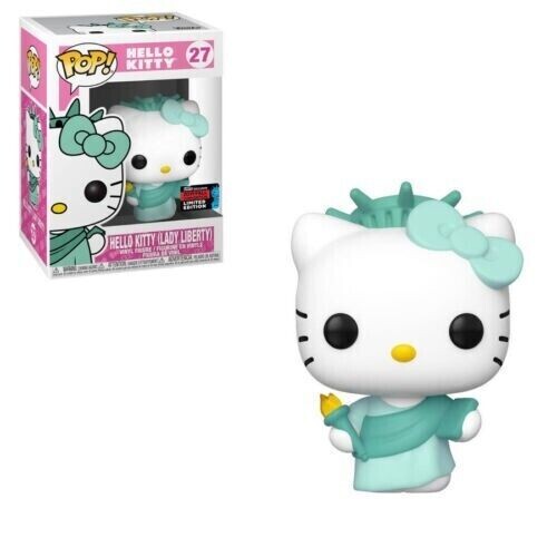 FUNKO POP SANRIO #27 HELLO KITTY (LADY LIBERTY 2019 NYCC/FCE) VINYL FIGURE 🌵💦 - Picture 1 of 11