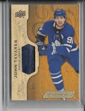 JOHN TAVERES 2018/19 UPPER DECK ENGRAINED GAME USED PIECE OF GLOVE CARD  #3/5