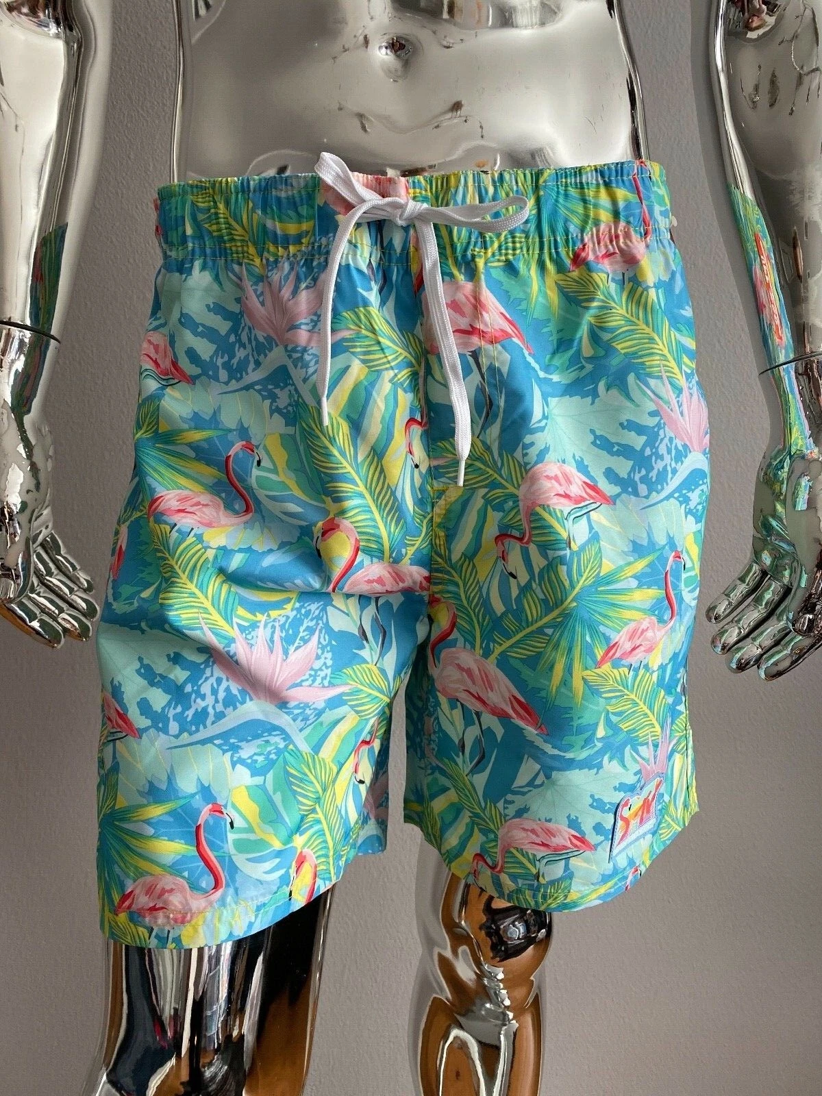 MTV Music Television Graphic Multicolor Mens Adult Logo Swim Shorts Size M