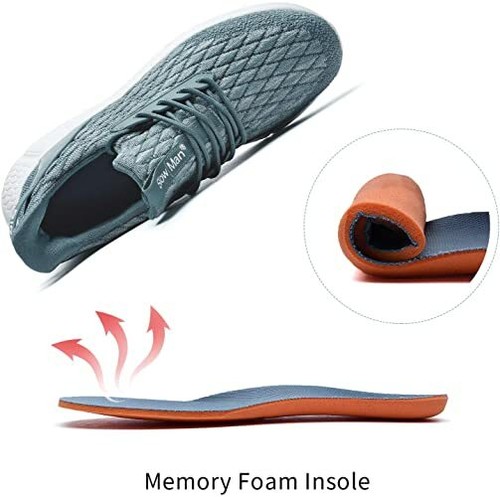 Men's Running Shoes Air Knit Mesh Breathable Sport. Shoes.Shock Cushioning - Picture 87 of 258