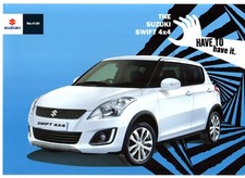 Suzuki Swift 4x4 2013-2014 UK Market Foldout Sales Brochure 1.2 5-dr SZ3 SZ4
