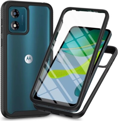 Hülle für Motorola Moto E13 Vorder & Rückseite Full Body Schutz Stoßfest Handy Cover