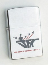 Briquet Zippo porte-avions US Navy John F. Kennedy inutilisé importé de JP