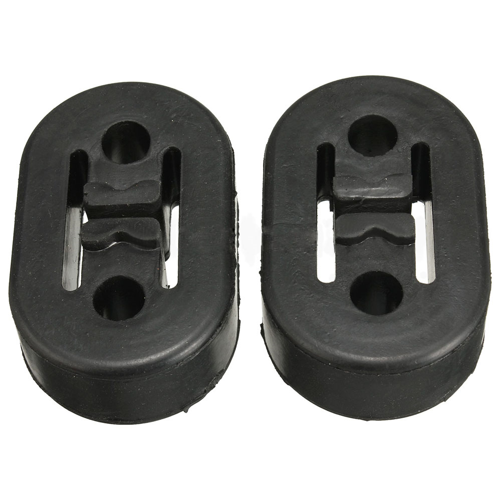 2Pc Black 8mm Polyurethane Car Exhaust Muffler Hangers Mount Bracket Universal eBay