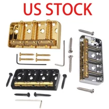 For Telecaster Tele Guitar 1/2 Short Bridge 3-Tone w/ Brass Saddles Accessories