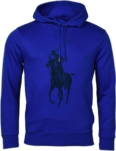 Polo Ralph Lauren Men S Double Knit Big Pony Graphic Logo Hoodie Blue L Xxl Ebay