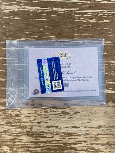 Herbert Hoover Firmato Primo Autografo Card PSA 31° Presidente Stati Uniti - Foto 2 di 3