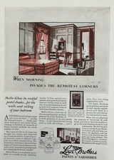 1929 Lowe Brothers Paints Varnishes Mello Gloss Pastel Shades Room VTG Print Ad
