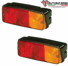 COPPIA FANALE FARO POSTERIORE PER TRATTORE CARRELLO APPENDICE RIMORCHIO 