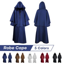 Monks Cosplay Anime Halloween Costume Steampunk Medieval Cloak Renaissance Robe