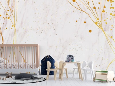 3D Gold White Texture Marble Wallpaper Wall Murals Removable Wallpaper 2