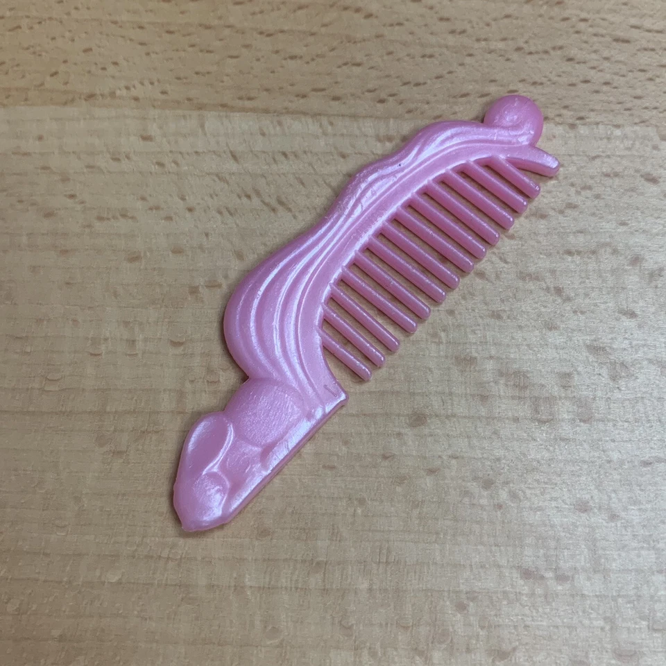 Peine de conejo rosa vintage de los años 80 dama encantadoras cerraduras muñeca juguete Mattel pastel Foto 3 de 4