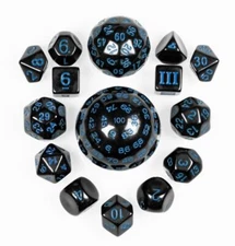 Blue Unusual 15 Dice Set - Poly RPG DnD Dungeons Dragons d20 AD&D