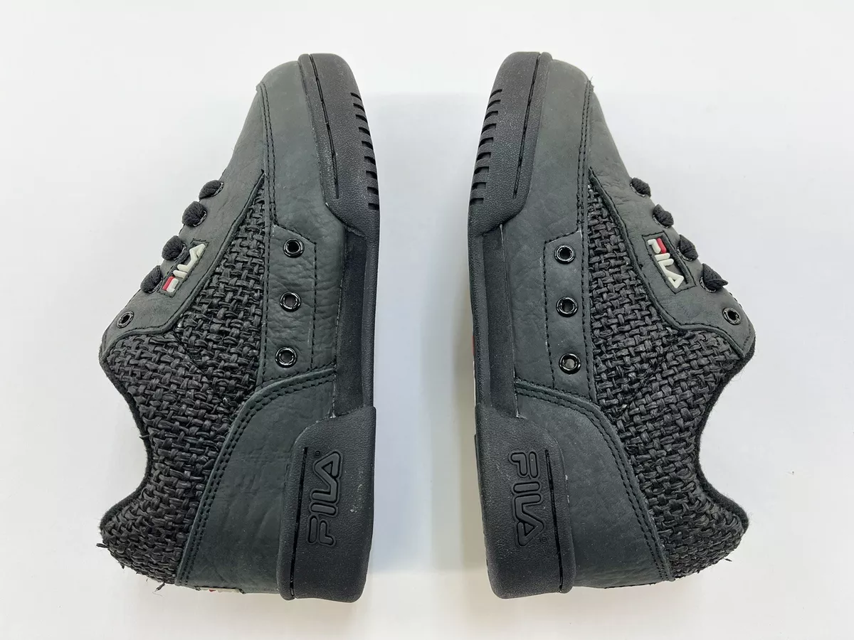 analyse Rådgiver frihed Vintage Kids Fila Nature Carpet Black sz 1Y Black White Charcoal leather  shoes. | eBay