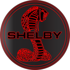 Cobra Shelby Ford Mustang Gt Racing Motor Sports Vinyl Sticker Decal Red Black