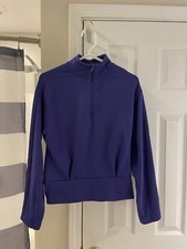 ATHLETA Altitude Polartec Half Zip Sweatshirt size S SMALL Noble Blue 427880