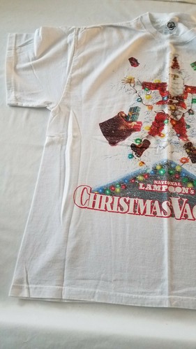 NATIONAL LAMPOON'S CHRISTMAS VACATION CHEVY CHASE SIZE LARGE T-SHIRT WHITE - Picture 2 of 8
