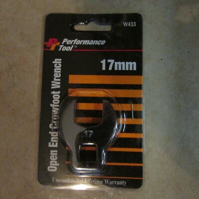 Performance Tool Open End Crowfoot Wrench - 17mm - W433 - New  (B 21)
