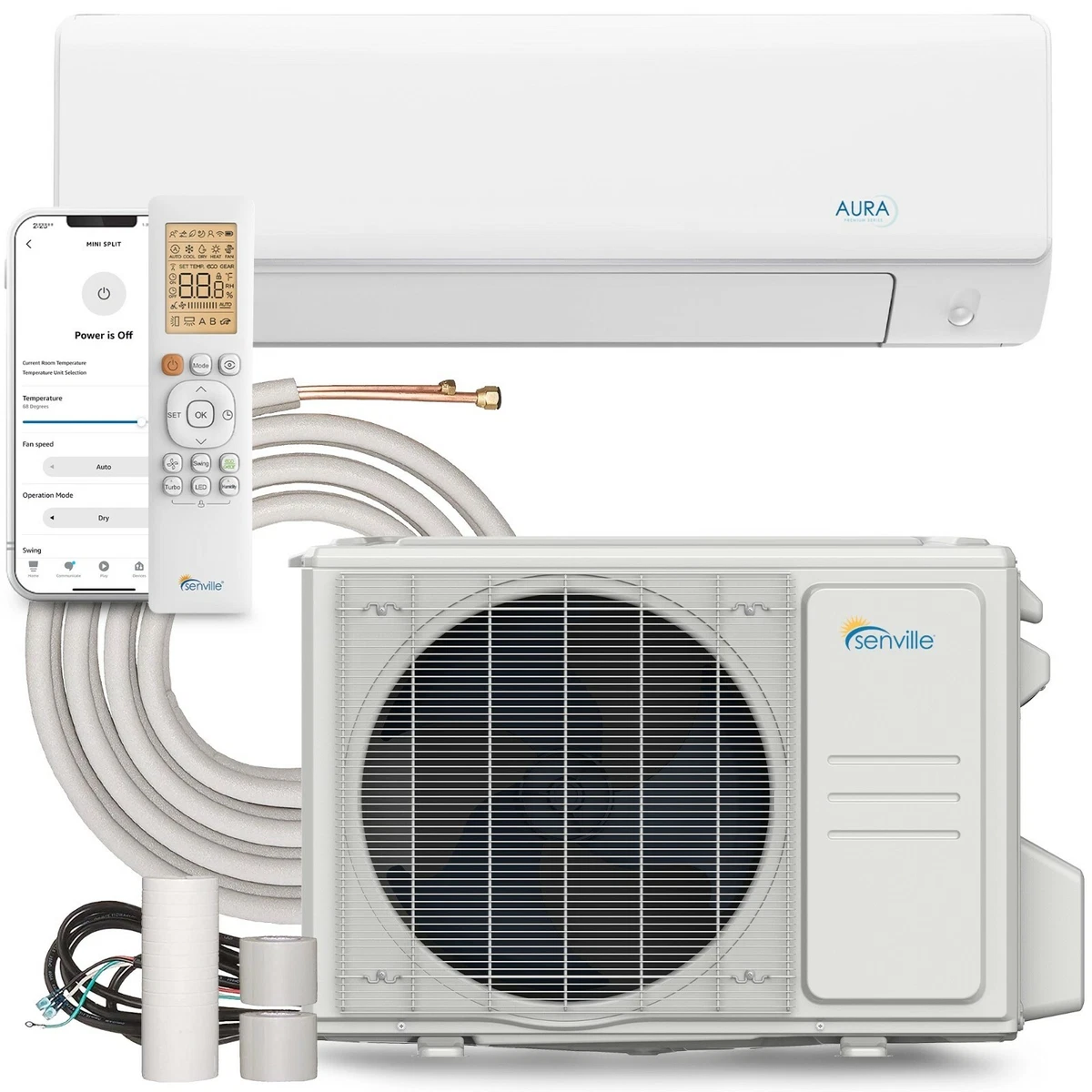 9000 BTU Mini Split Ductless Air Conditioner and Heat Pump ENERGY STAR® -28  SEER | eBay