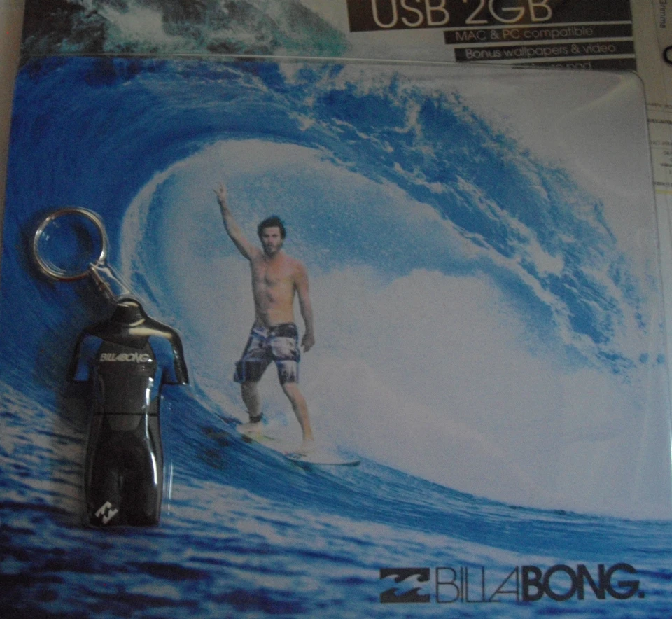 Billabong USB Stick Speicherstick 2GB + Mousepad neu