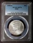 1998-S PCGS SP70 John F Kennedy JFK Silver Half Dollar 50C SP70 Matte SMS