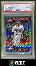 Mookie Betts PSA 8 2024 Topps Chrome X Fractor Los Angeles Dodgers #296 6553