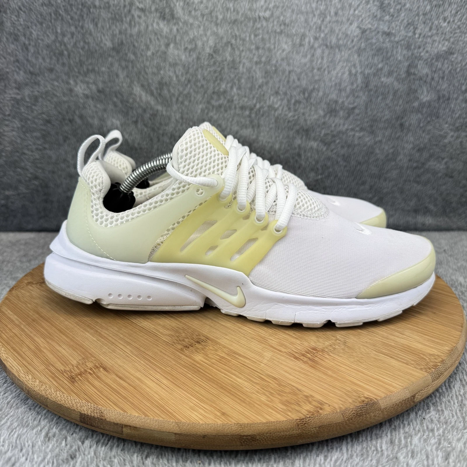 Scarpe Nike Air Presto Uomo Taglia 7Y Bianco Giallo 833875 100 Maglia Running Sneakers
